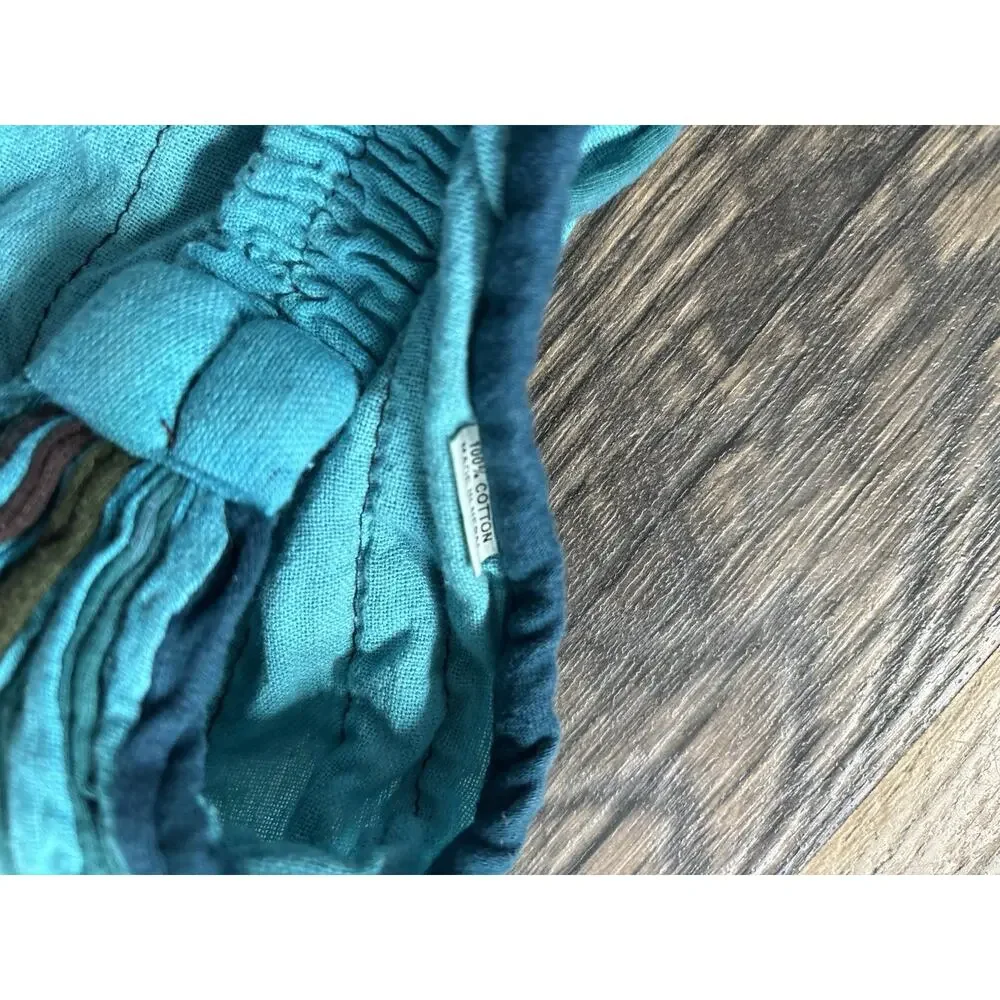 Handmade Nepal Cotton Headband Head Wrap Boho Hippie Yoga Festival Turquoise